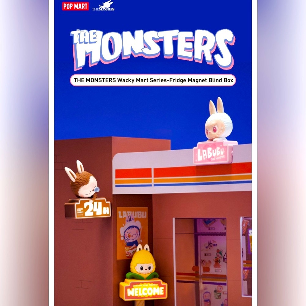 Authentic THE MONSTERS Wacky Mart-Fridge Magnet Blind Box-Built In Light&Battery